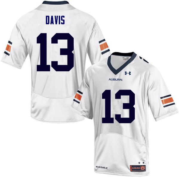 Men's Auburn Tigers #13 Javaris Davis White College Stitched Football Jersey